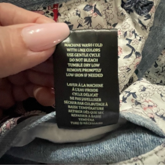 Anthropologie BlankNYC Denim-Trimmed Reversible Patchwork Quilted Jacket Size XS - Picture 15 of 15